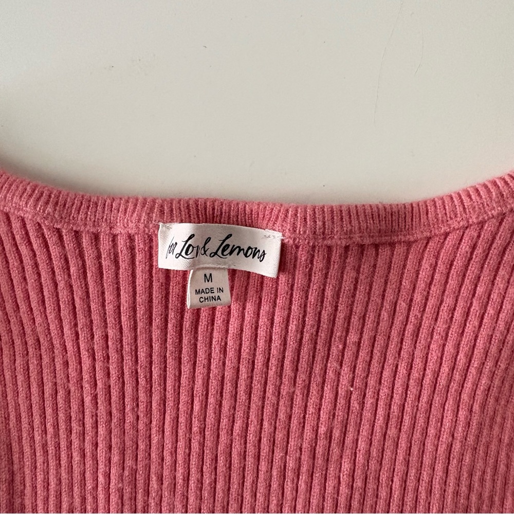 For Love & Lemons Calla Ribbed Knit Top Size Medium - Picture 6 of 10